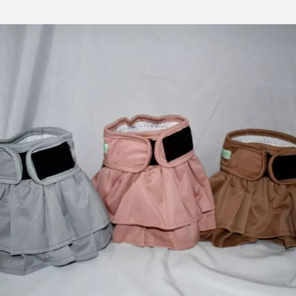 Wegreeco. Pet Skirts in Pink, Gray, and Brown. Size XL. - Picture 6 of 9